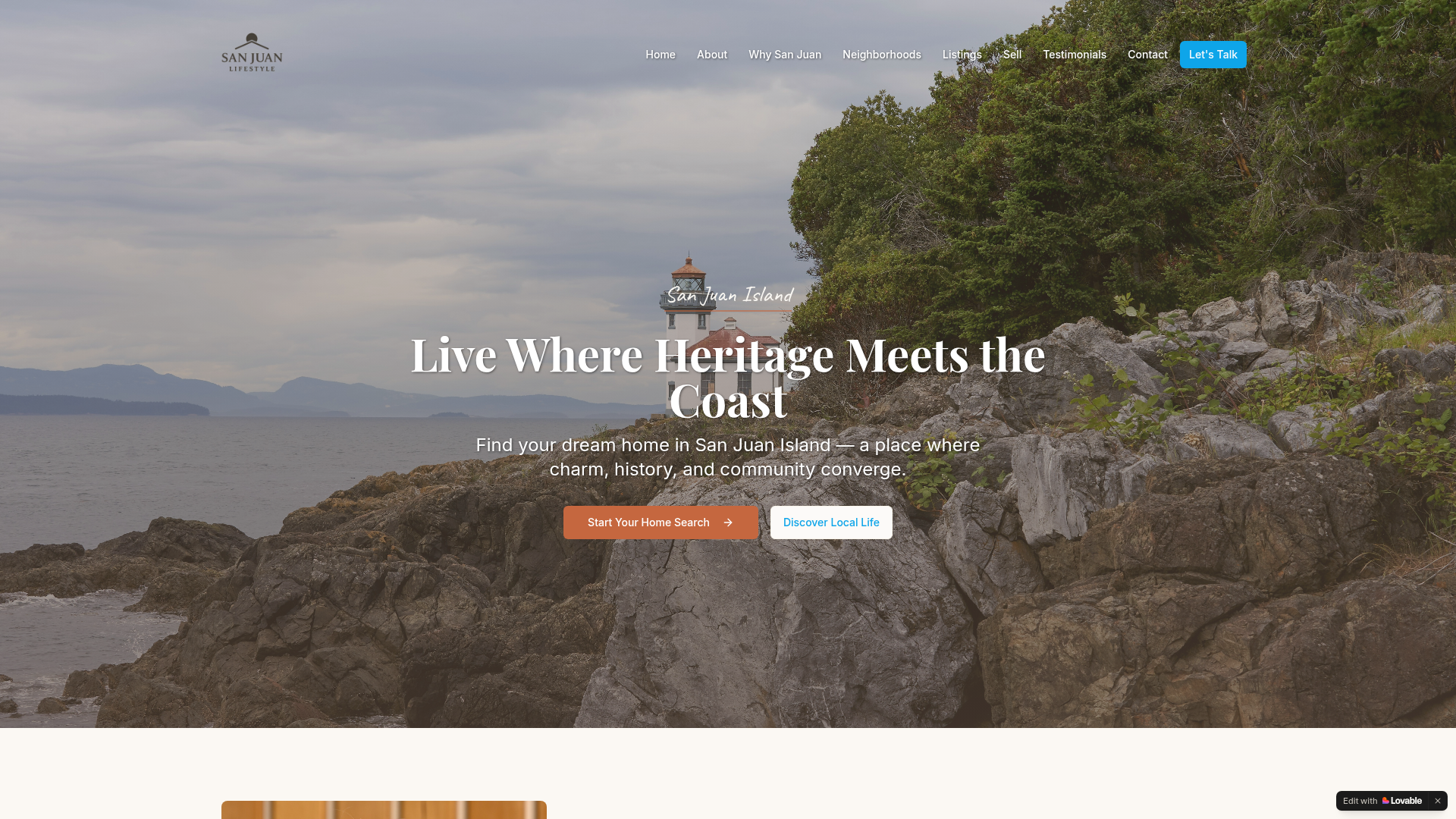 San Juan Lifestyle website